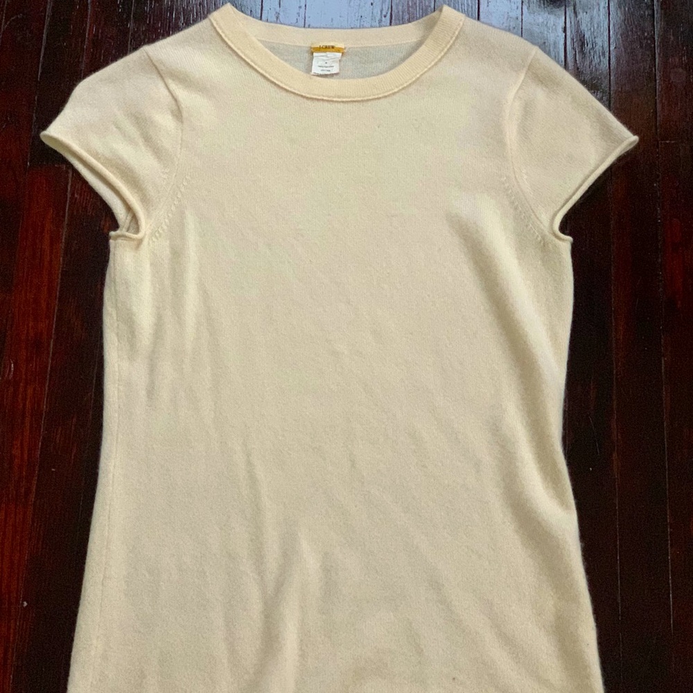 J Crew Cashmere Short Sleeve Top